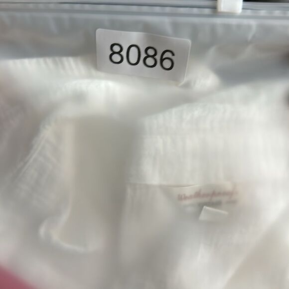 NWT Weatherproof Vintage Women’s White Short Sleeve Button Up Gauzy Dress Size M - Picture 10 of 10